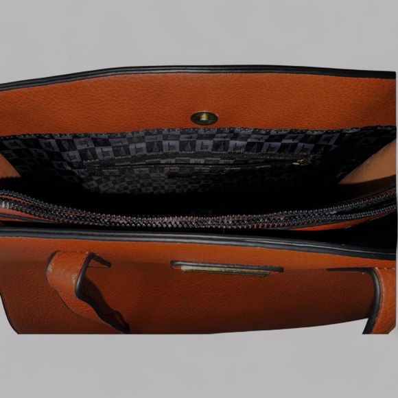 NEW!! London Fog Elisa Satchel Bag with Scarf Accent - Picture 4 of 8